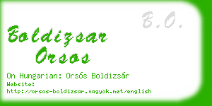 boldizsar orsos business card